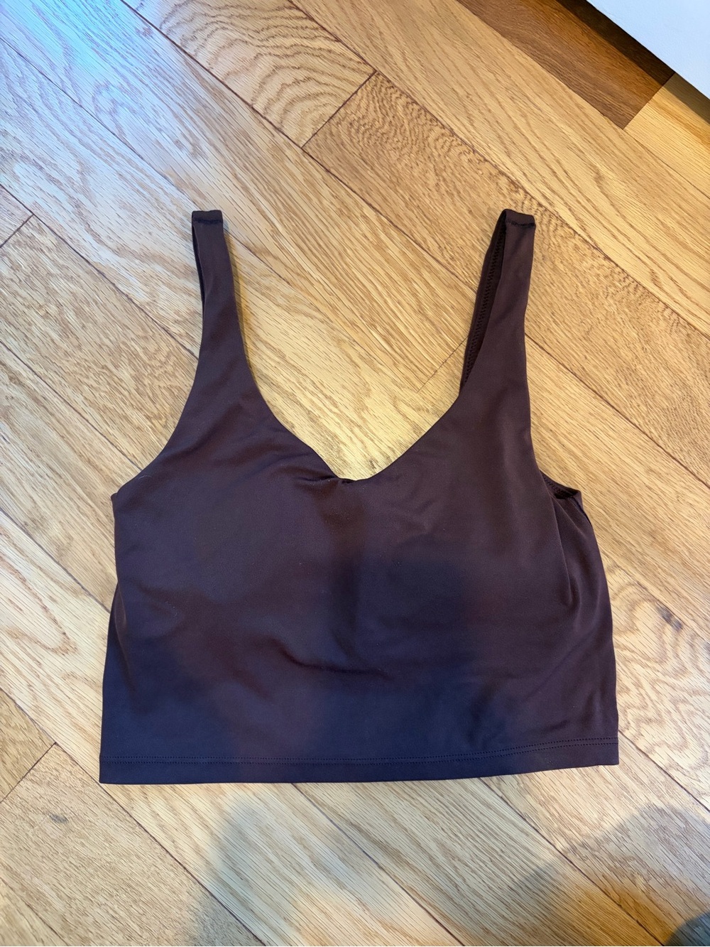 Sleeveless Crop Bralette -chocolate Brown